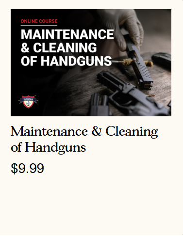 MAINTENCE CLEANING OF HANDGUNS